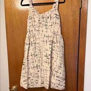 ModCloth retro cotton plane pattern dress